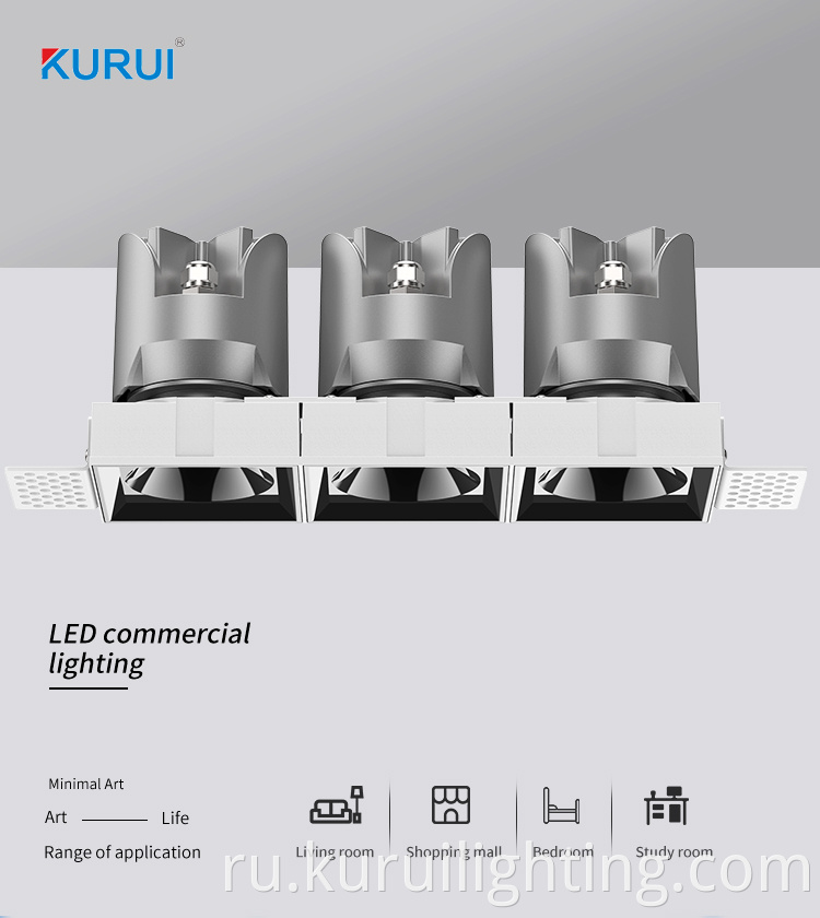 Square Dubul-Head Recessed Led Downlight